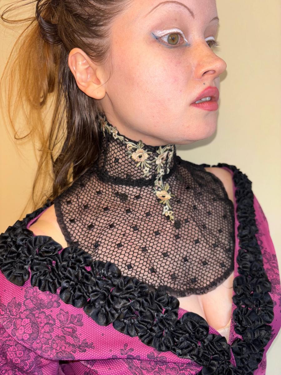 Black Lace Boned Guimpe product image