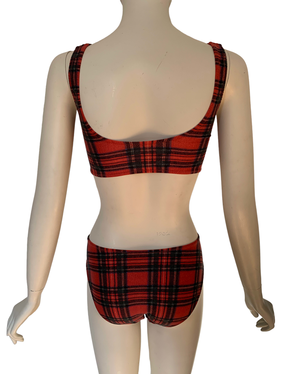 90s Michiko Koshino Plaid Swim Set product image