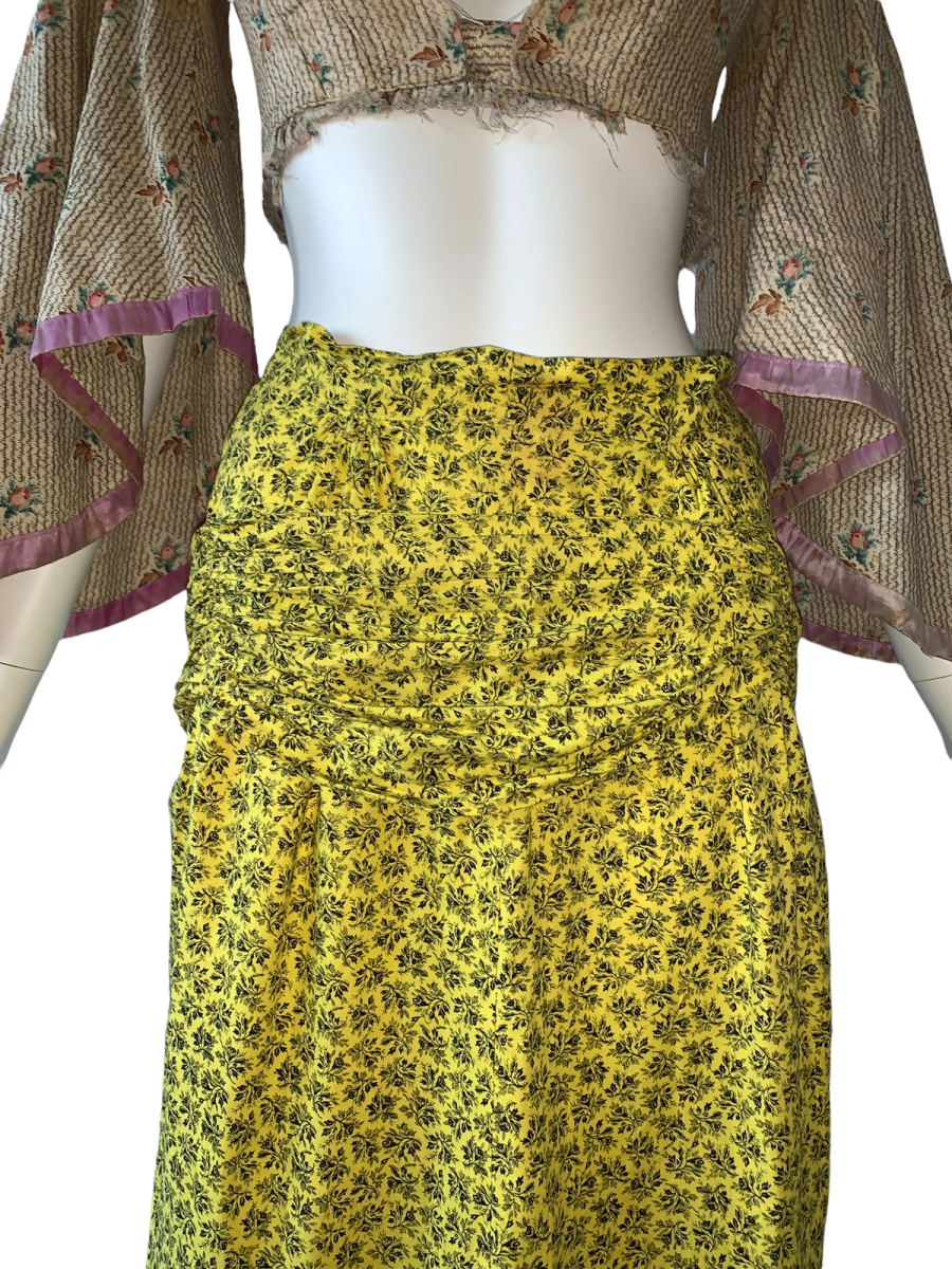 Antique Yellow Calico Skirt product image