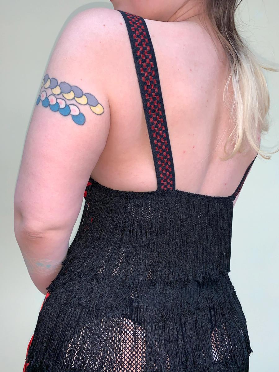 1989 Gaultier Flag Girl Mini-Dress With Fringe  product image