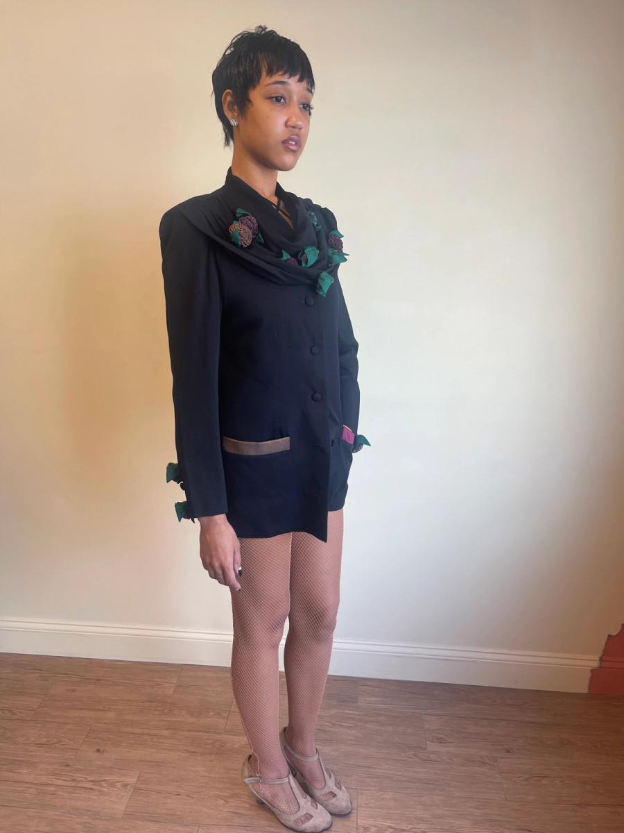 1980s Günther Schlamor Dimensional Flower Blazer product image