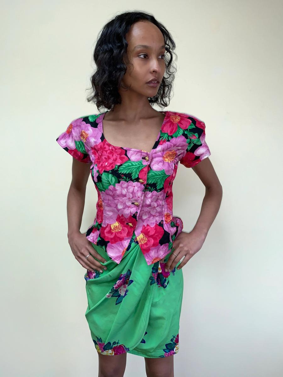 1980s Emaneul Ungaro Floral Set product image