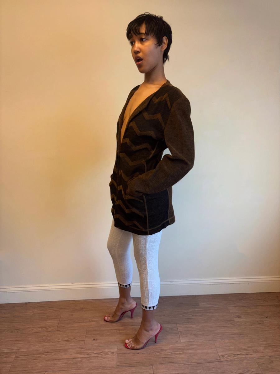 1980s Hiroko Koshino Snake Knit Jacket product image