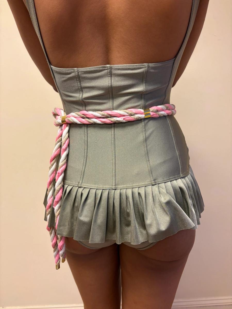 1980s French Lucite & Rope Belt  product image