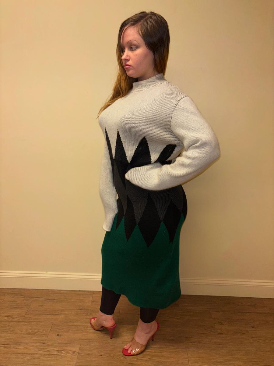 1980s Gaultier Gibo Jagged Knit Dress  product image