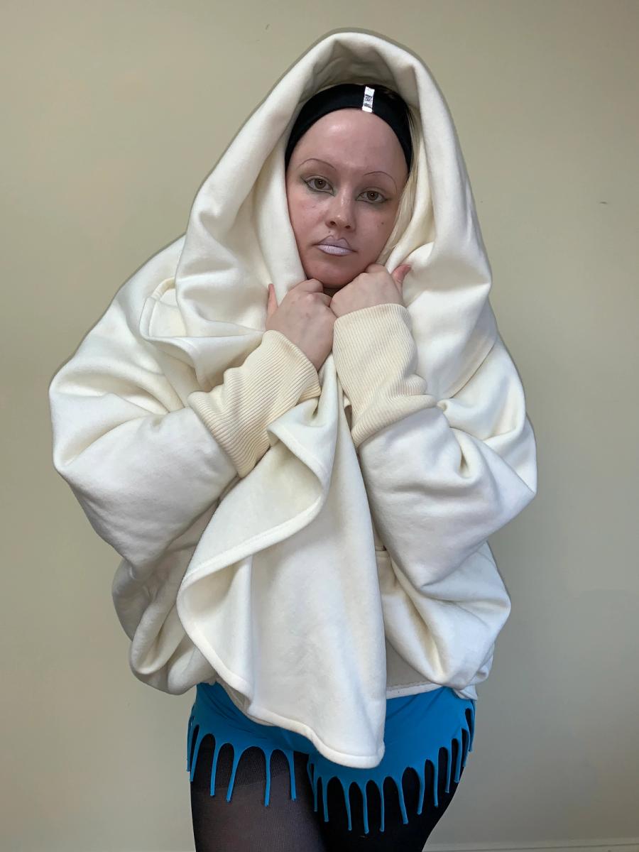 Norma Kamali 1980s Fleece Cocoon Coat product image