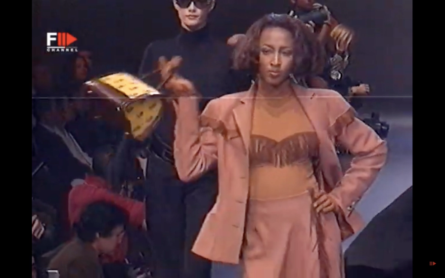 Chantal Thomass A/W 1993 Black Fringe Bodysuit product image