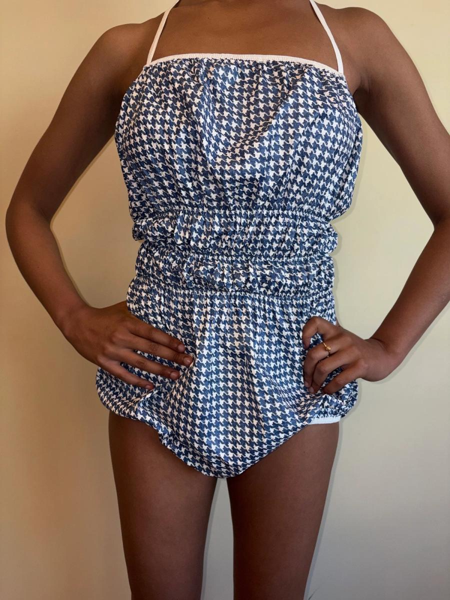 1960s Houndstooth "Disposable" Swimsuit product image