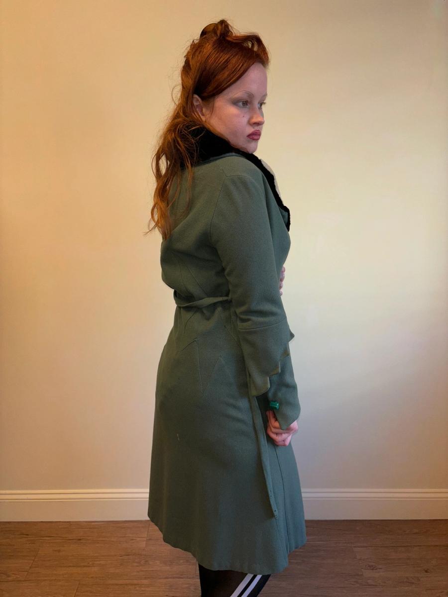 1920s or early 1930s Celadon Deco Coat  product image
