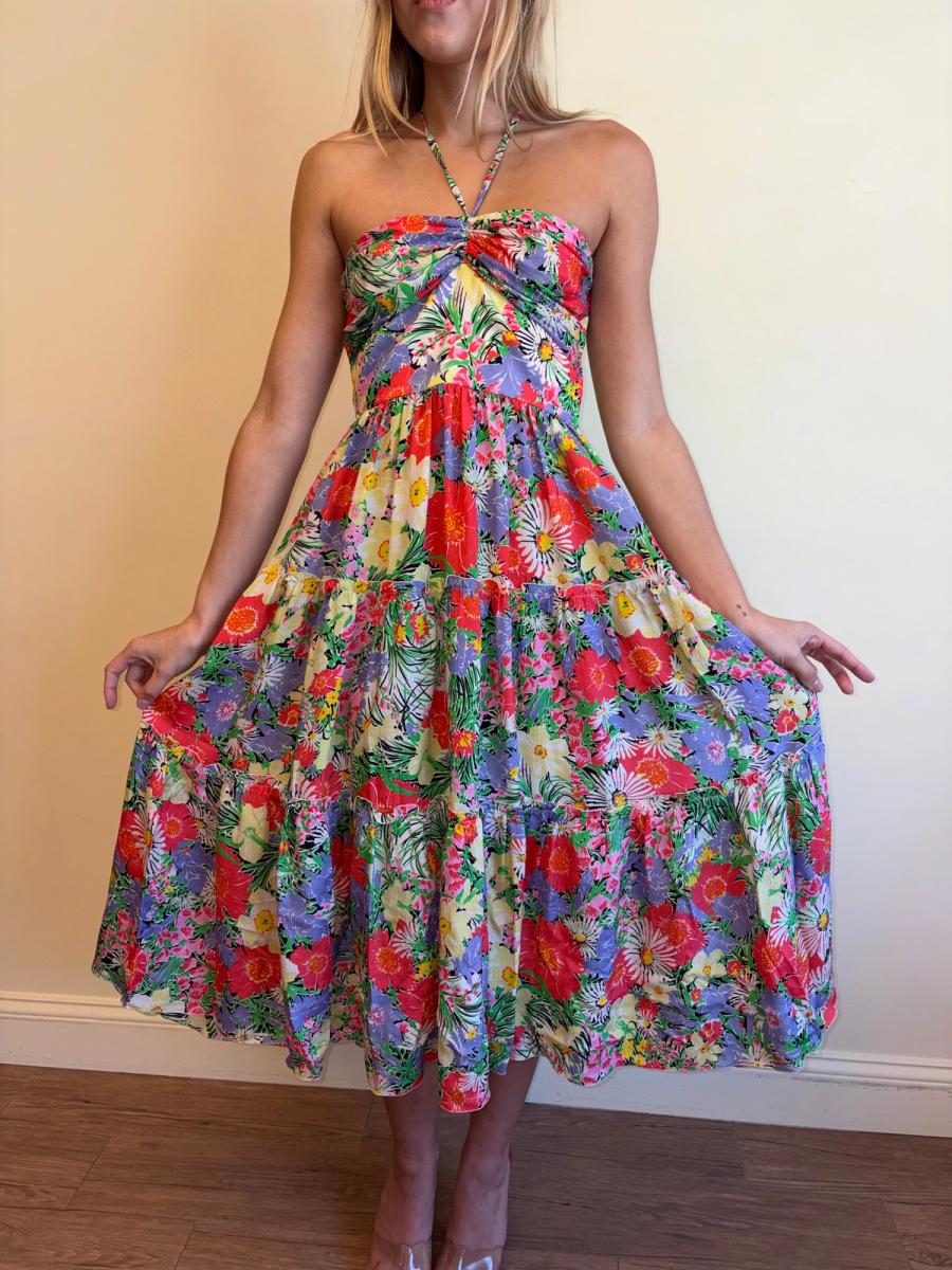 70s Vicky Tiel Floral Dress product image