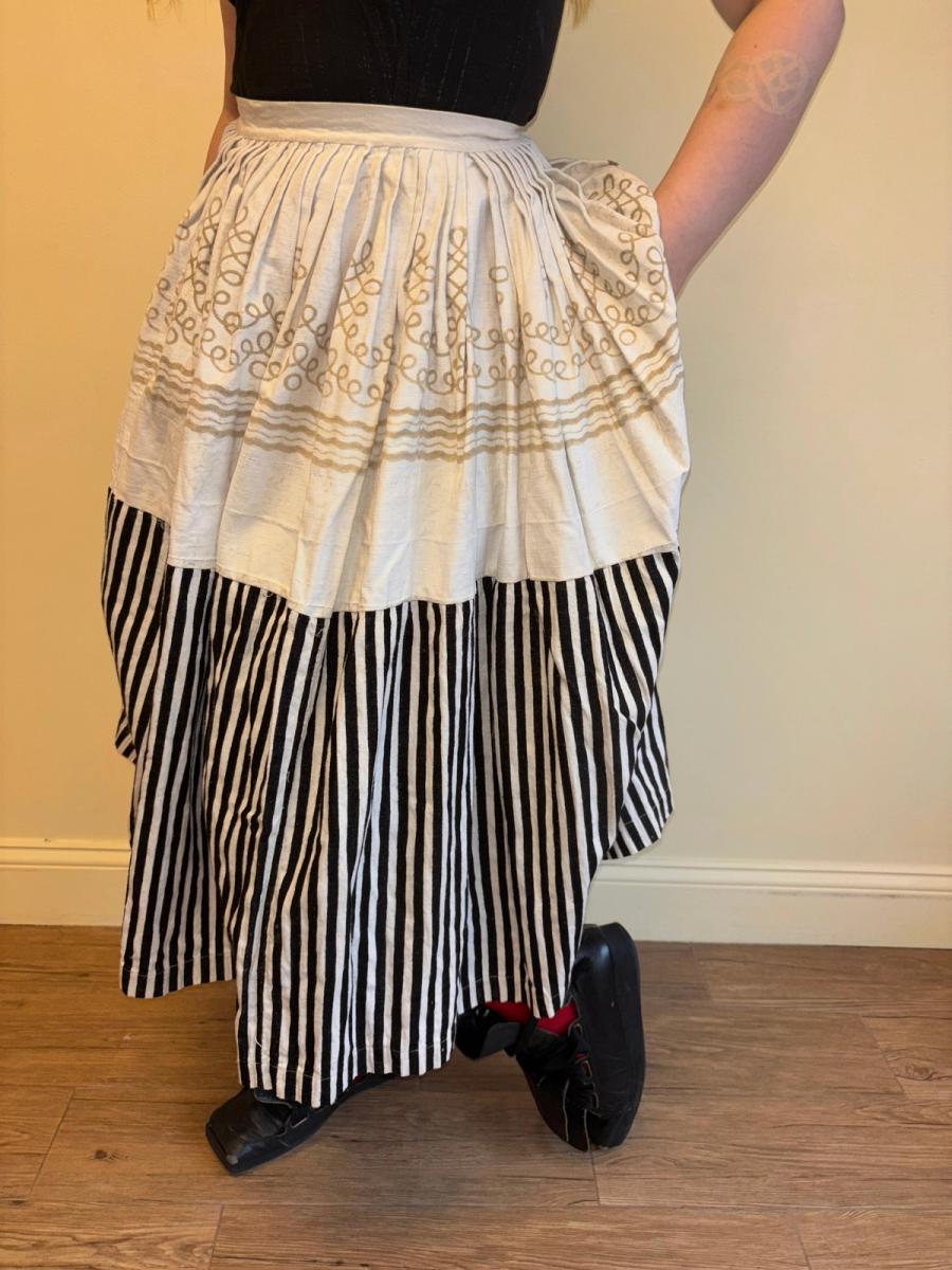 Early 1900s French Striped Flannel Petticoat product image