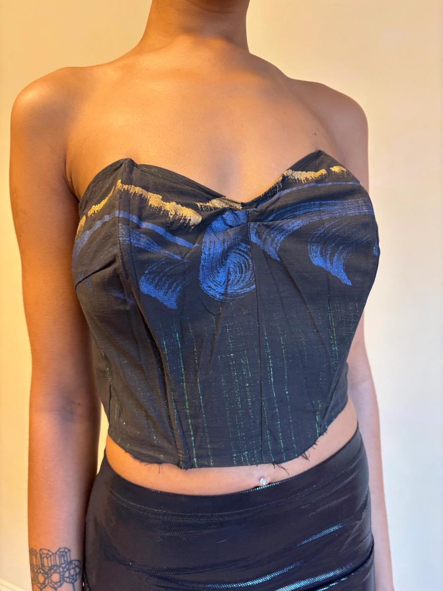 1950s Hand Painted Bodice product image