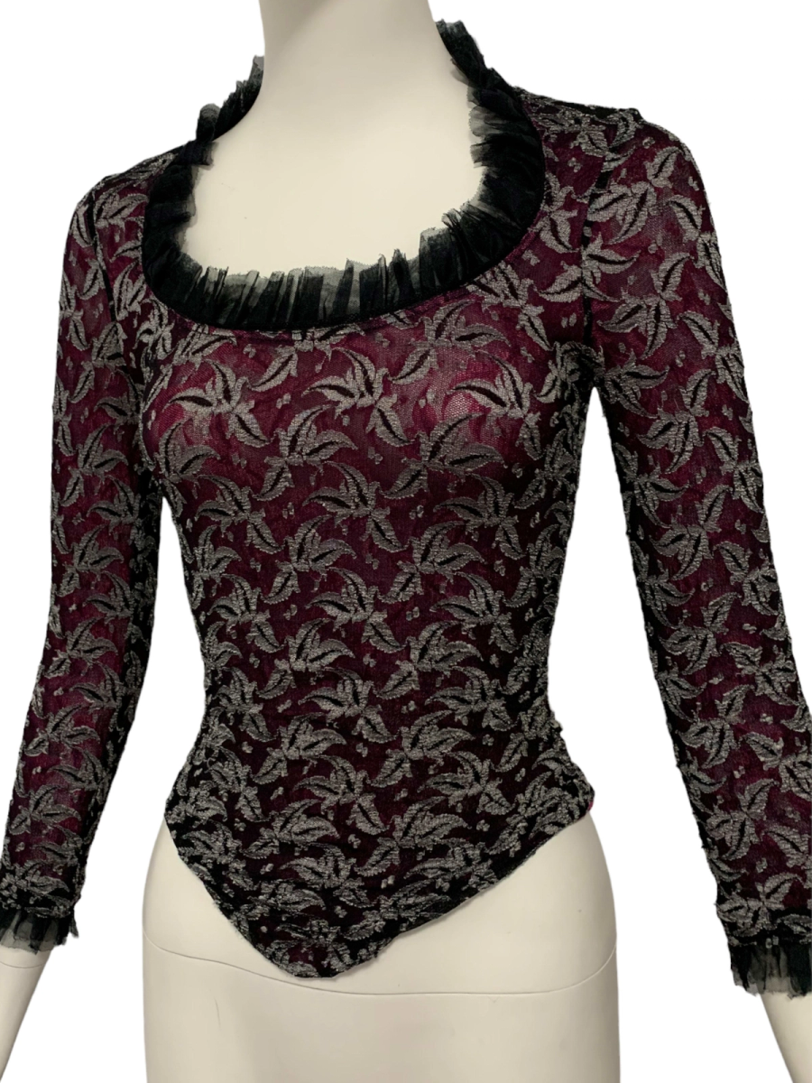 90s Vivienne Westwood Lace Stretch Portrait Top product image