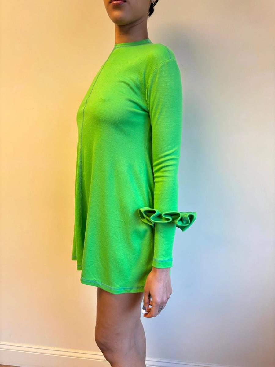Vintage Chantal Thomass Green Ruffled Trim Dress product image