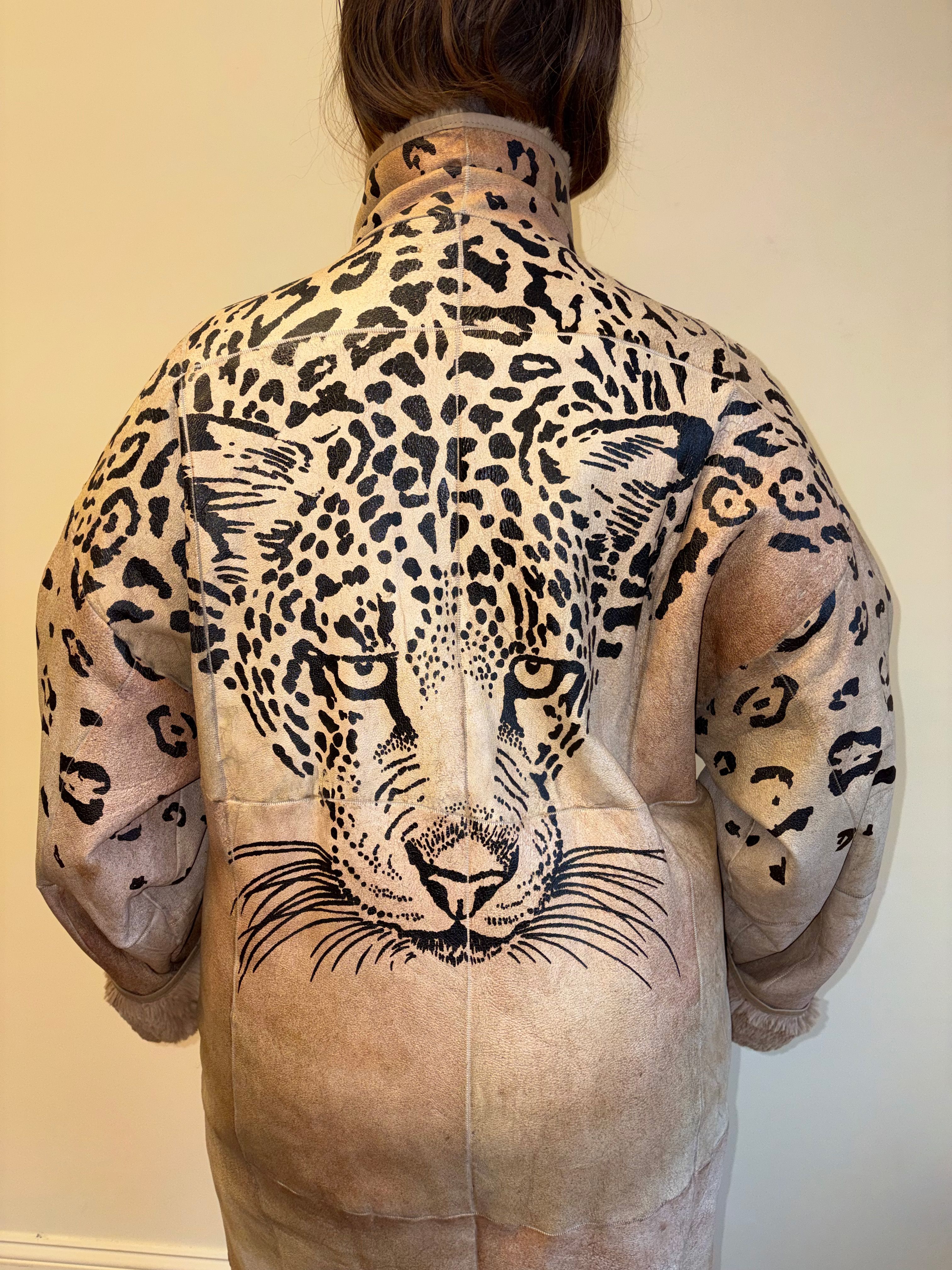 80s Krizia Painted Leopard Jacket