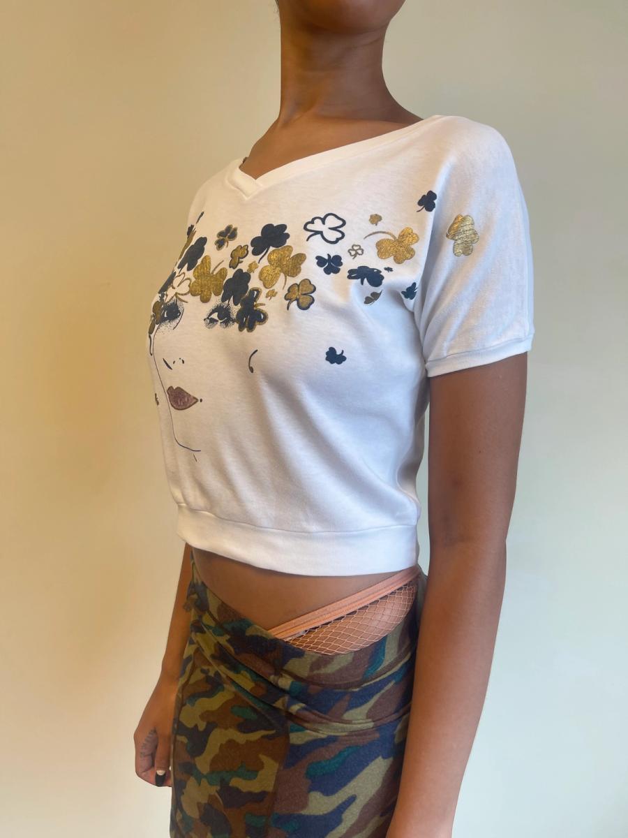 80s Krizia Woman With Shamrocks Shirt product image
