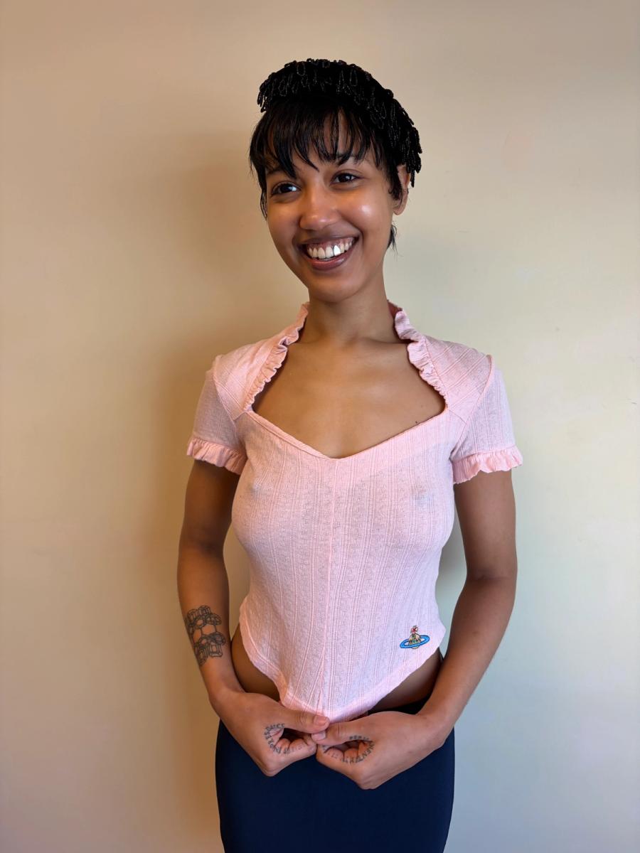 90s Vivienne Westwood Pink Pointelle Top product image