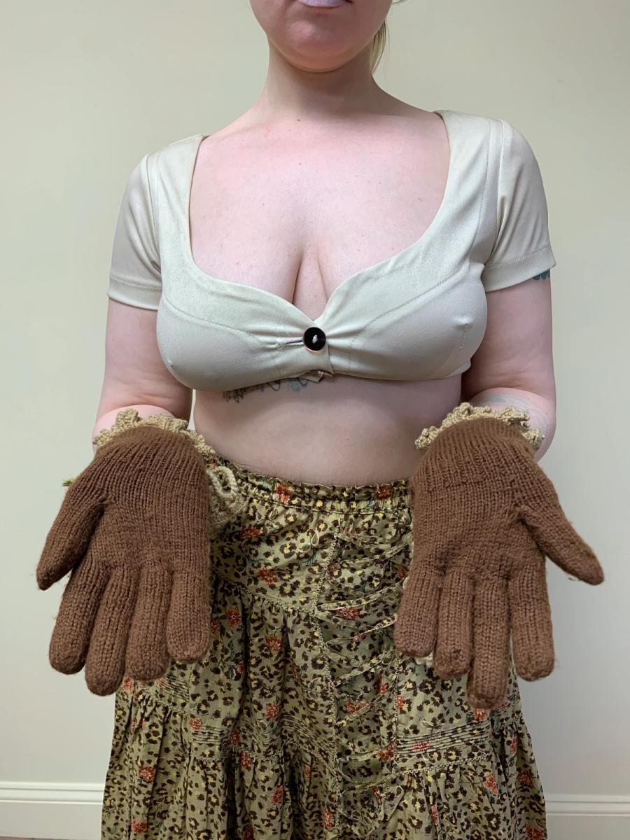 90s Vivienne Westwood 'On Liberty' Knit Gloves product image