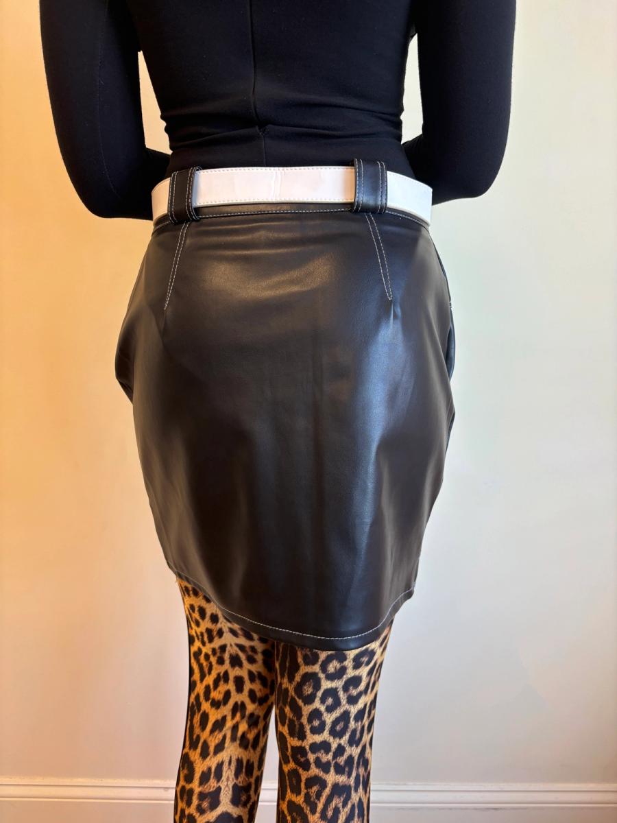 La Cage Aux Meufs Pleather Miniskirt  product image