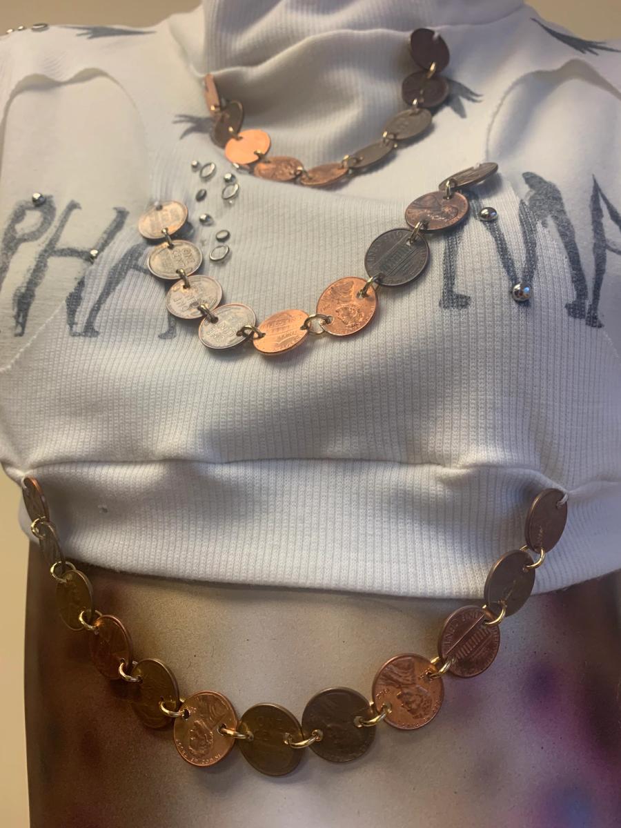 Alpha Male Cowl Neck Top With Pennies and Studding product image