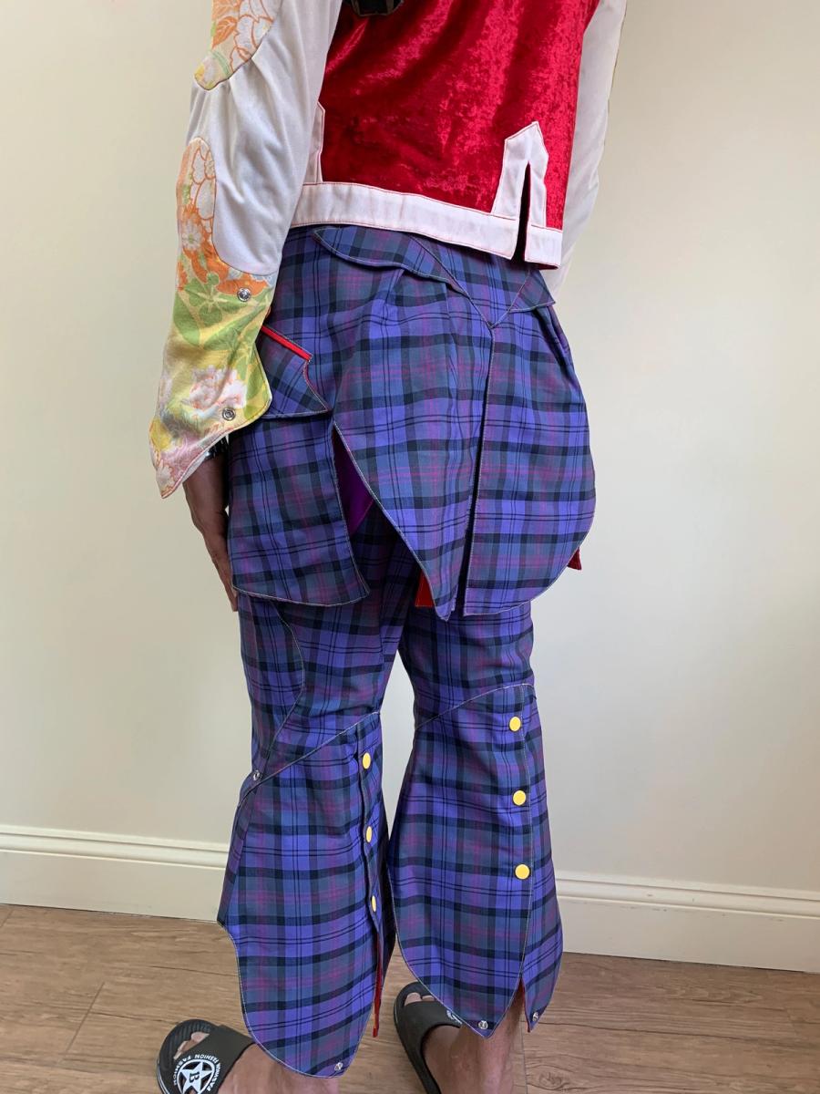 Takuya Angel Wing-like Tartan Pants product image