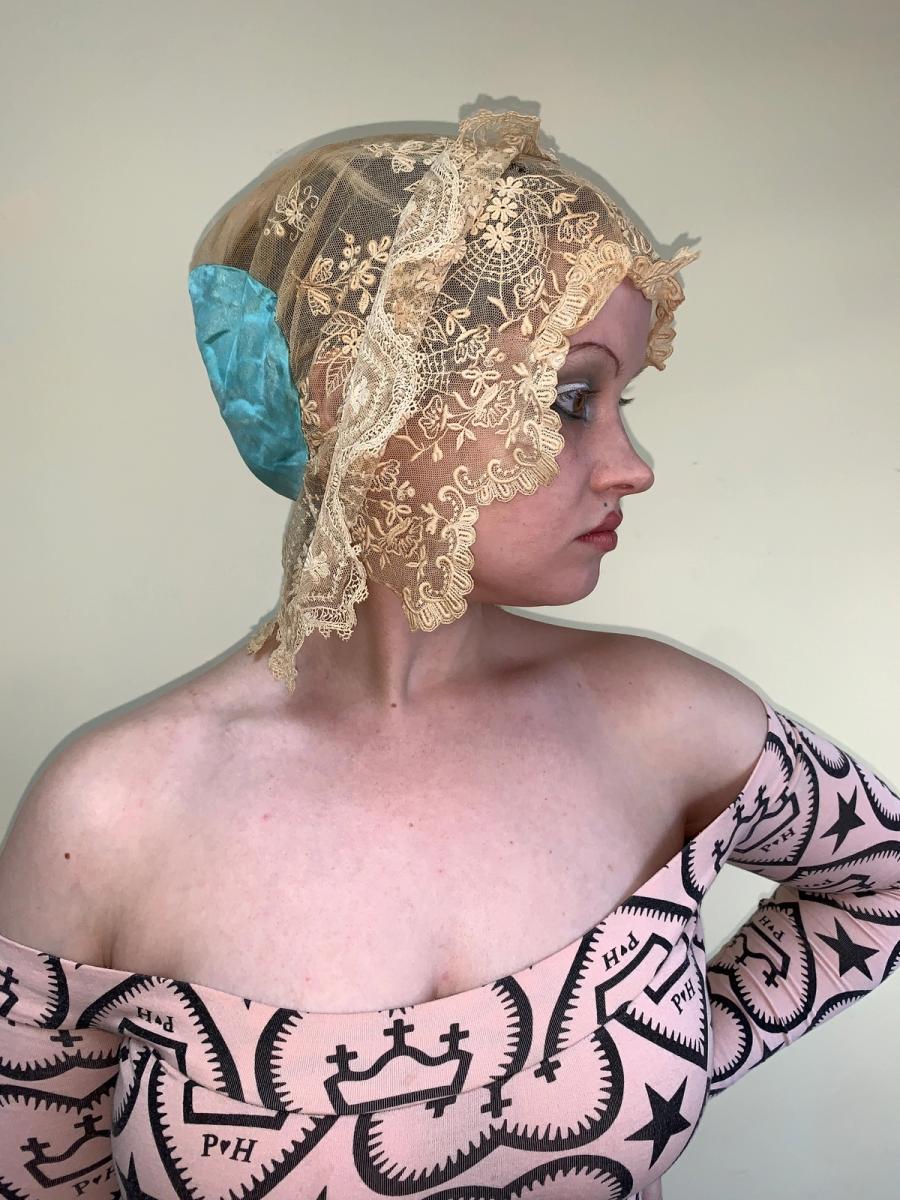 Edwardian Spider Web Lace Sleeping Cap product image