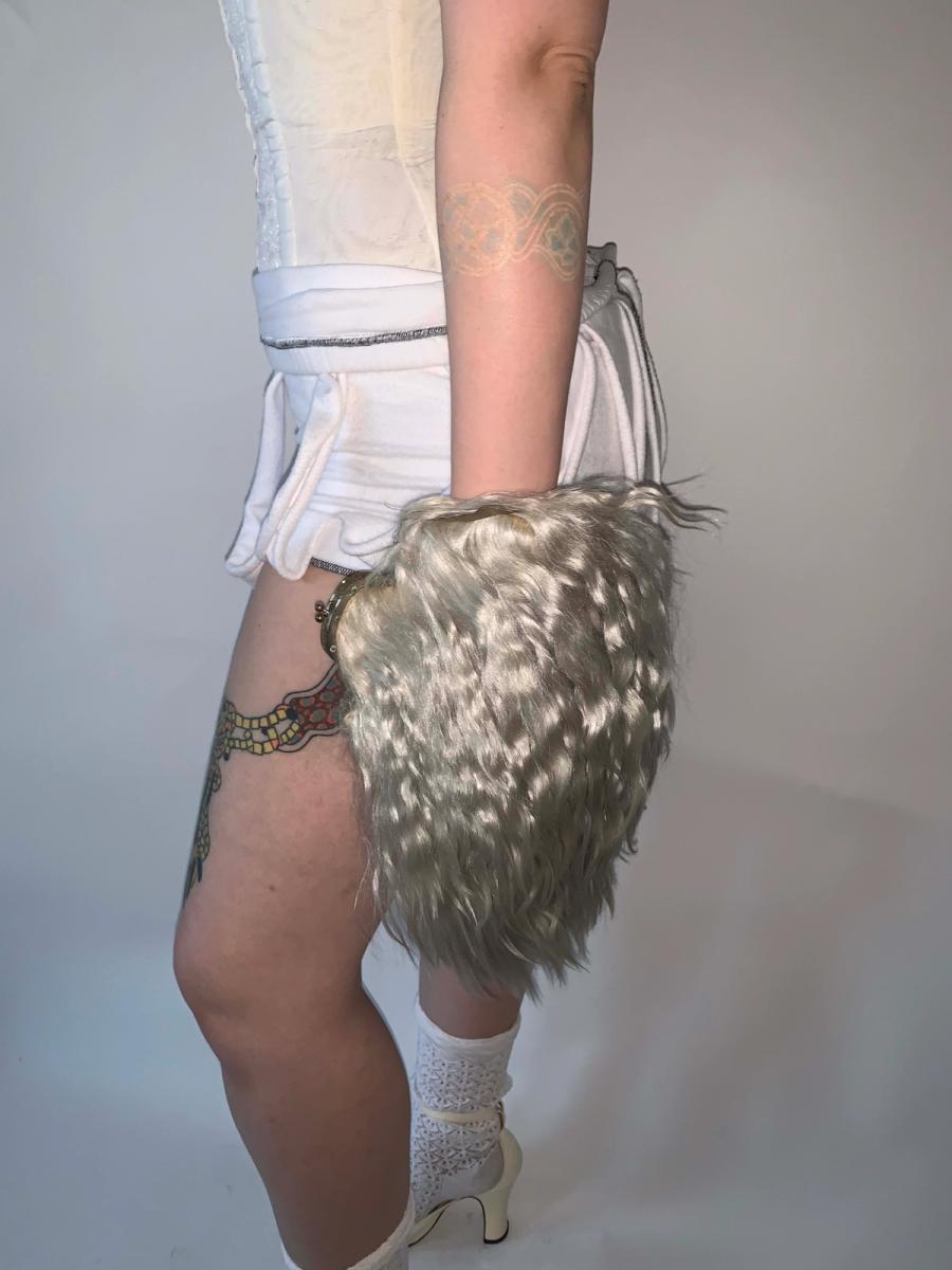 1899 Unusual Silver Fur Muff & Coinpurse product image