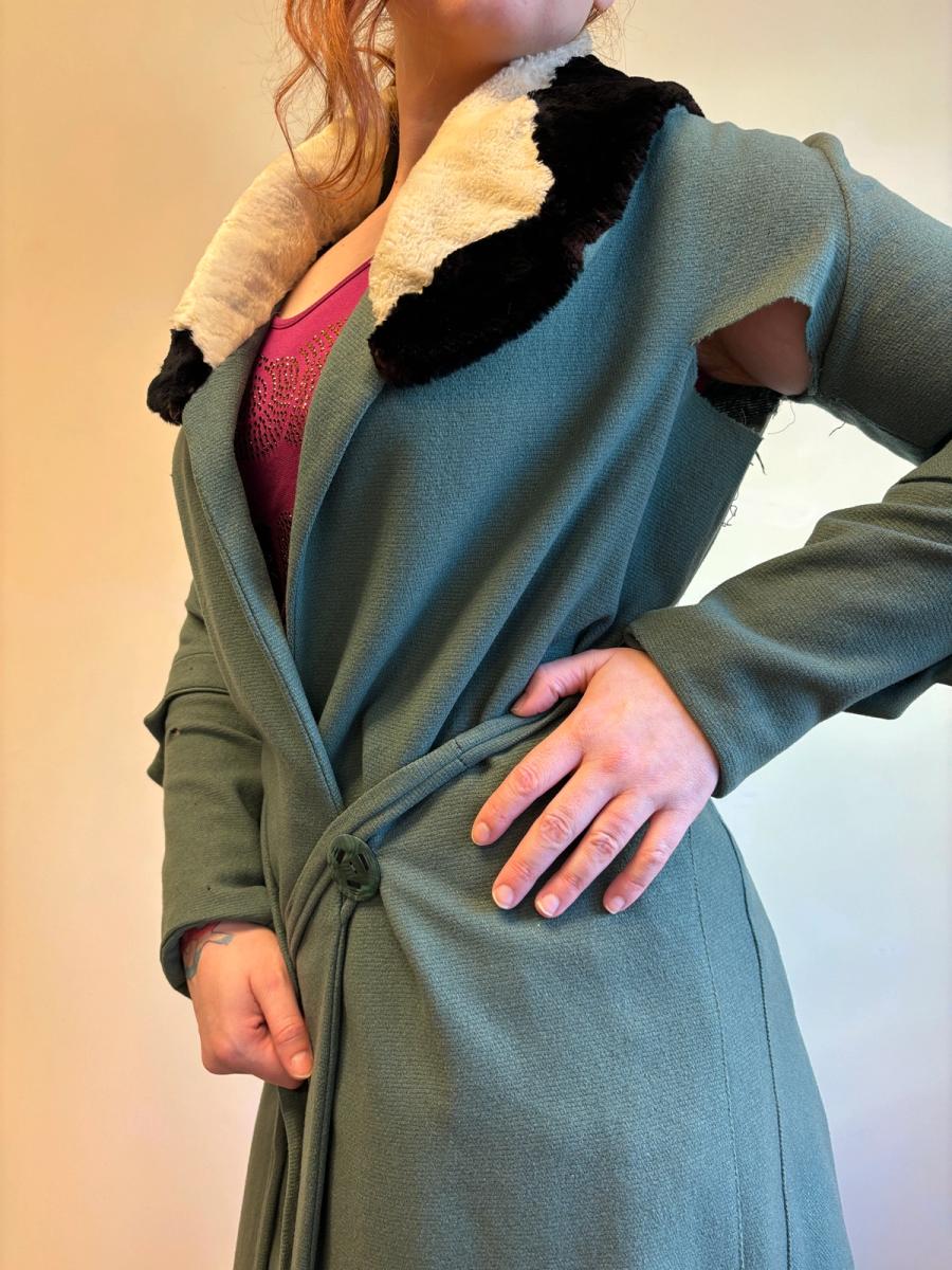 1920s or early 1930s Celadon Deco Coat  product image