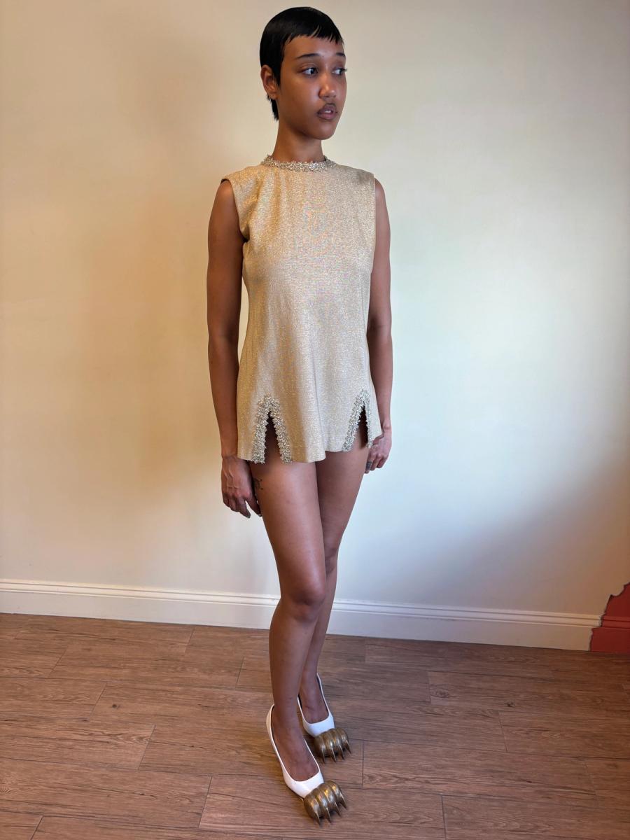 1960s Lurex Minidress product image