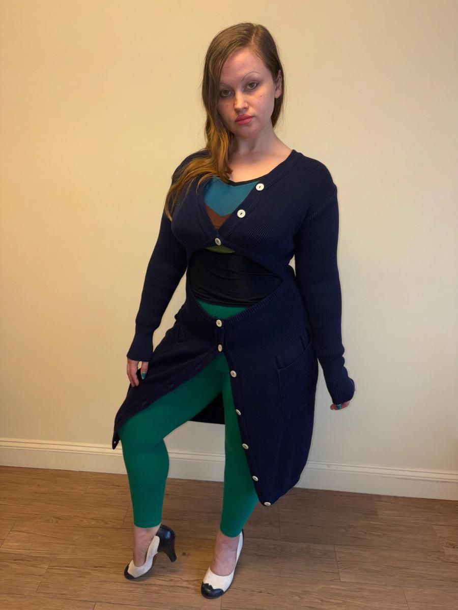 80s Richmond Cornejo Knit Cutout Dress product image