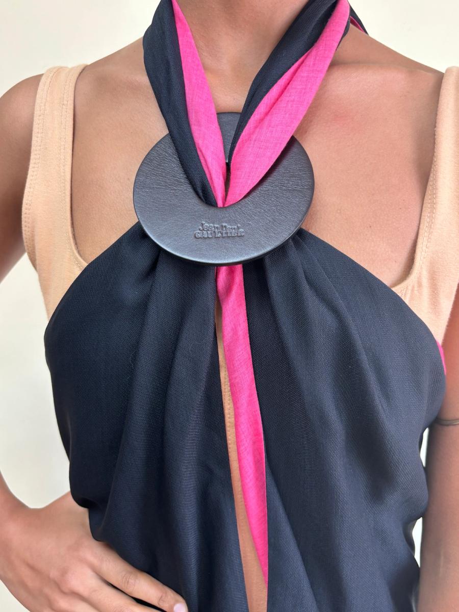 Jean-Paul Gaultier Suiting Halter With Hot Pink Lining product image