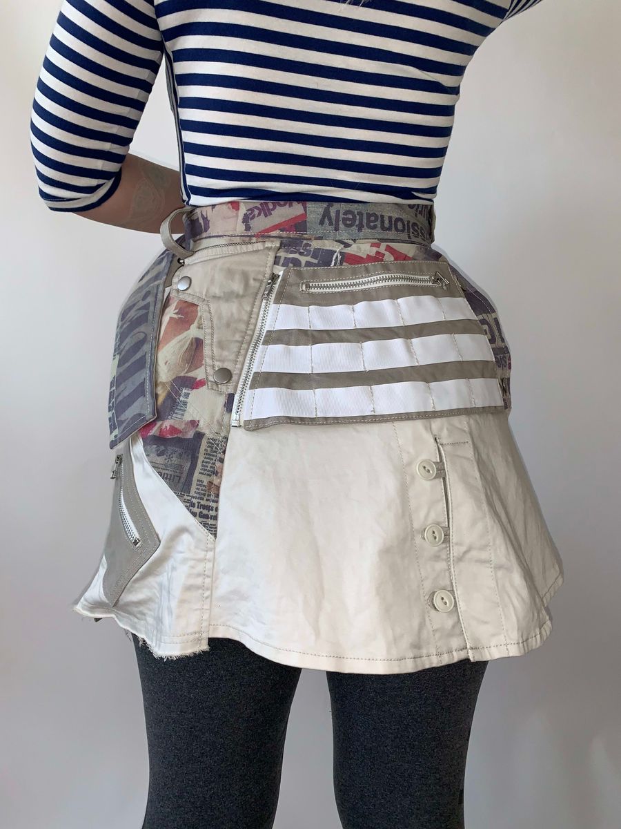 Nozomi Ishiguro Papier Print Belted Skirt product image