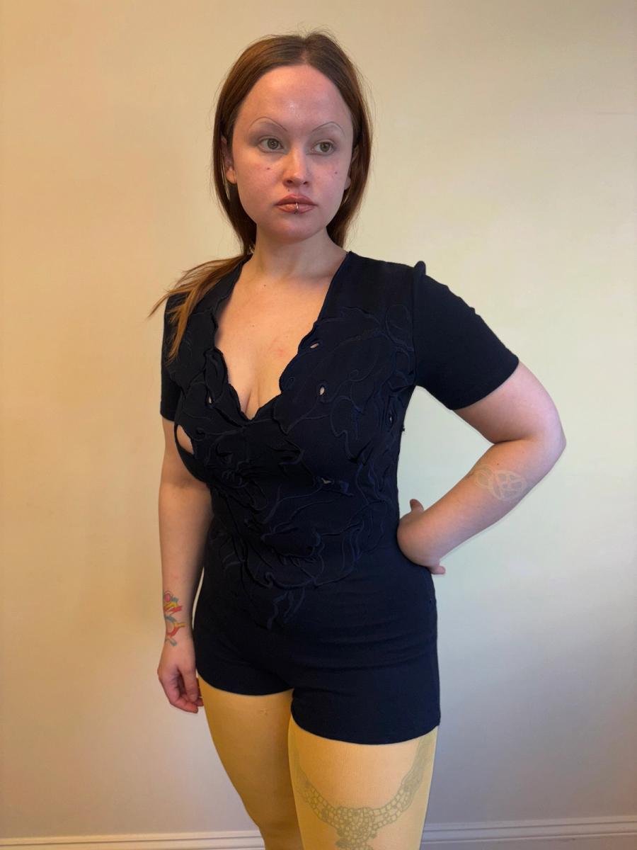 Krizia Maglia Embroidered Panther Bodysuit product image