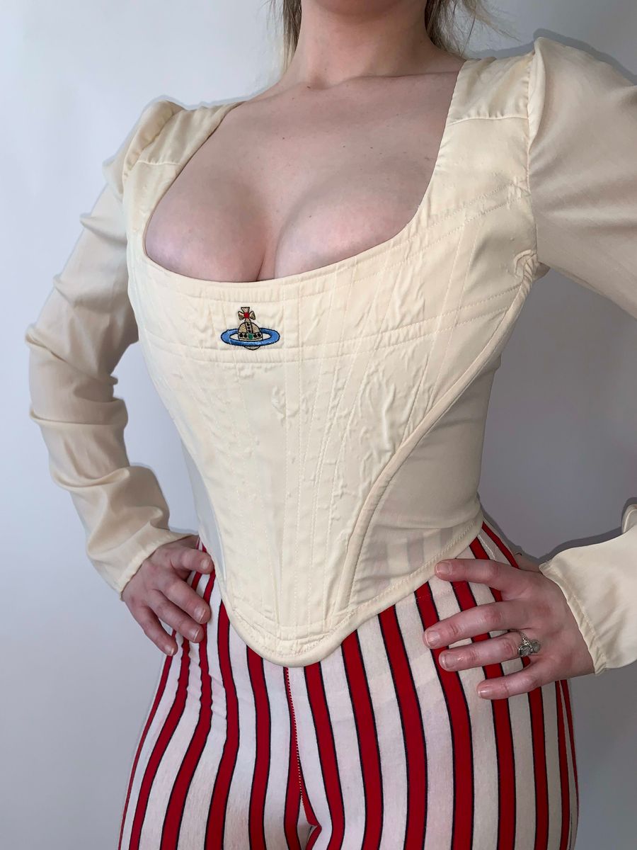 90s Vivienne Westwood Longsleeve Cream Corset product image