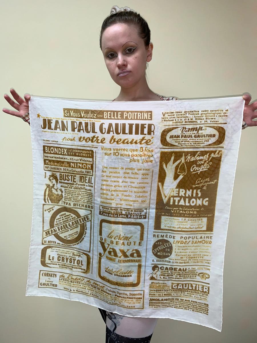 Jean Paul Gaultier Newsprint Handkerchief product image