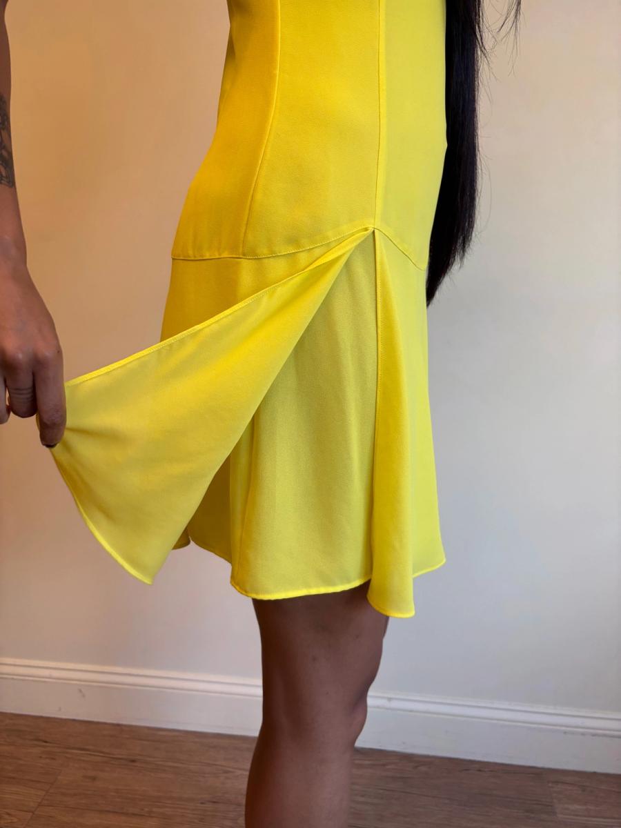 Vintage La Perla Yellow Slip Dress with Metal Straps product image