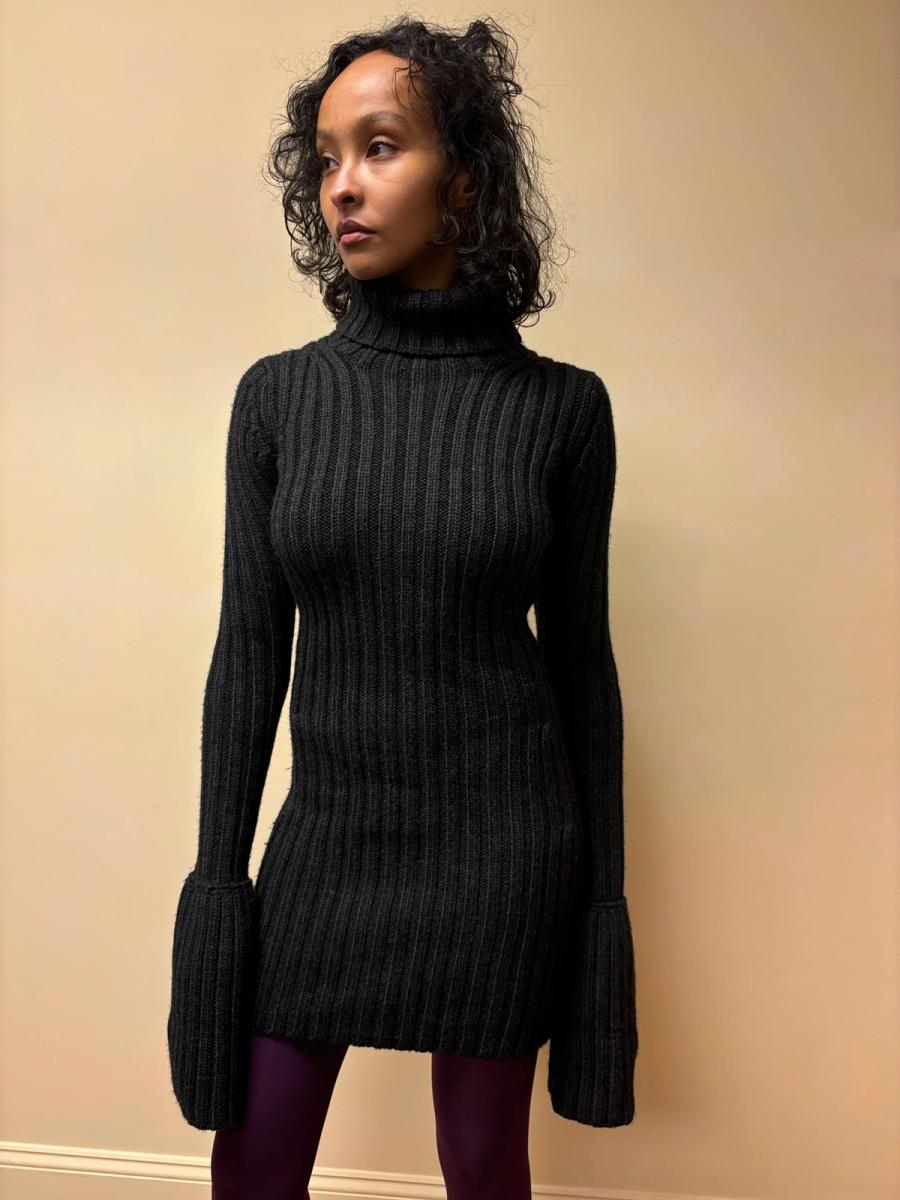 90s Yohji Yamamoto Black Knit Dress product image