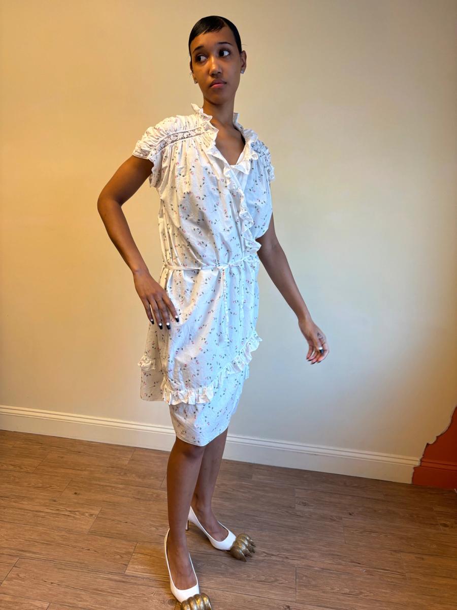 1980s Chantal Thomass Rosebud Peignoir Wrapdress  product image