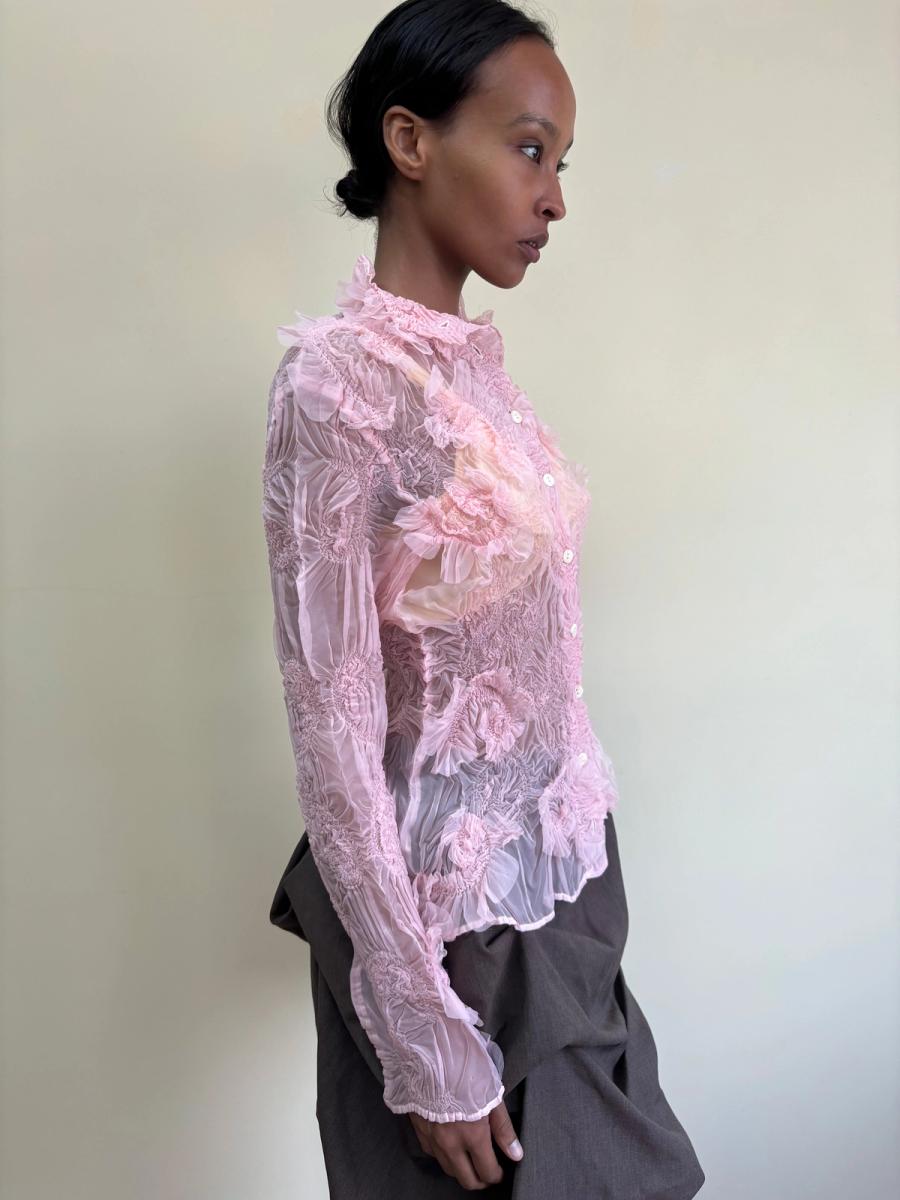 90s Yoshiki Hishinuma Pink Petal Blouse product image