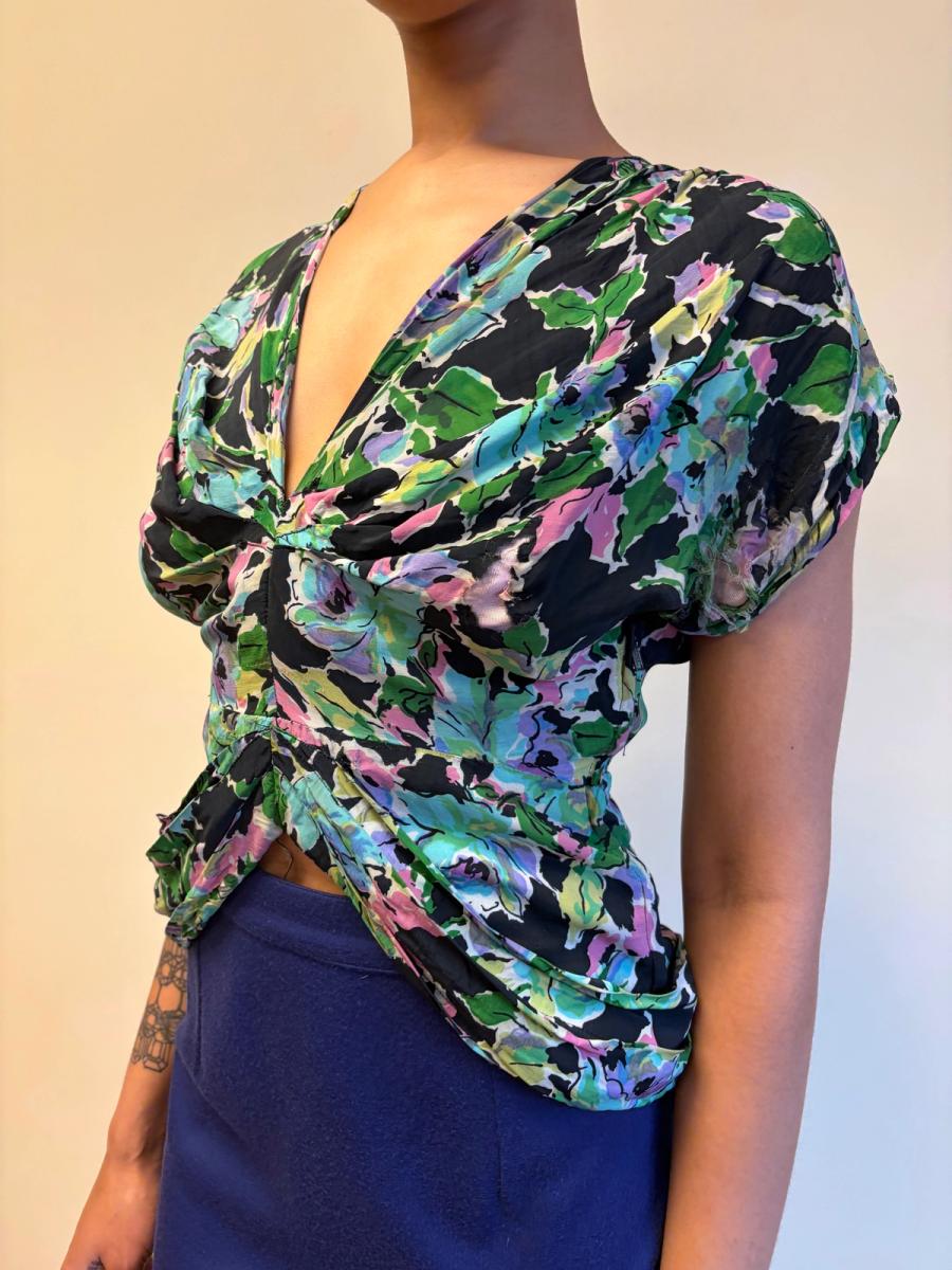 1940s Floral Bustle Top product image
