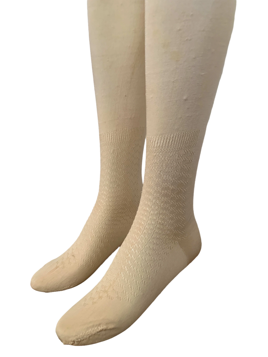 French Antique Silk Stockings with Garter Tabs product image