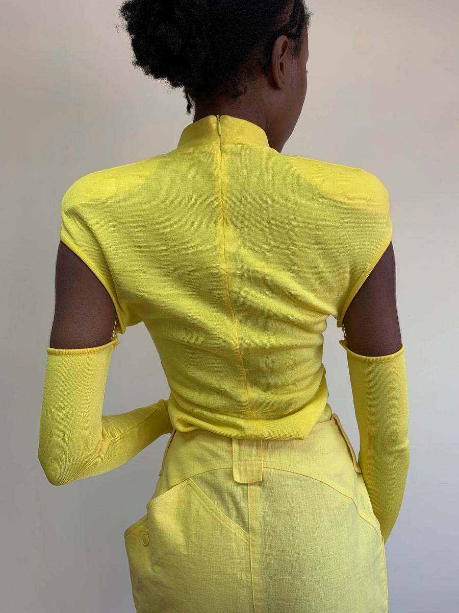 Thierry Mugler Late 80s- Early 90s Detached Arms Knit Top product image