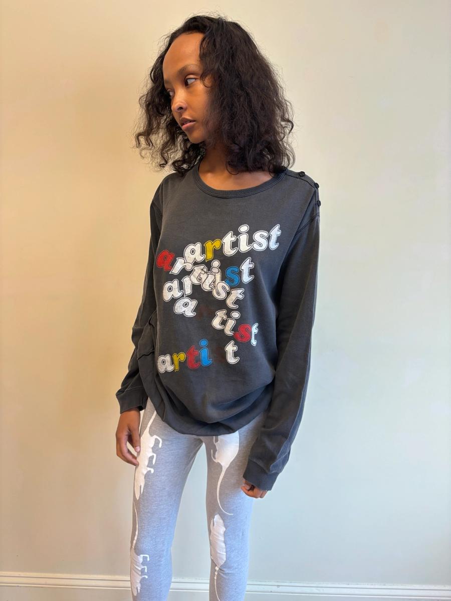 80s Sonia Rykiel "Artist" Sweatshirt Dress product image
