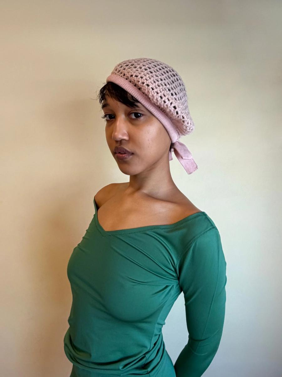 Sonia Rykiel Baby Pink Knit Beret product image