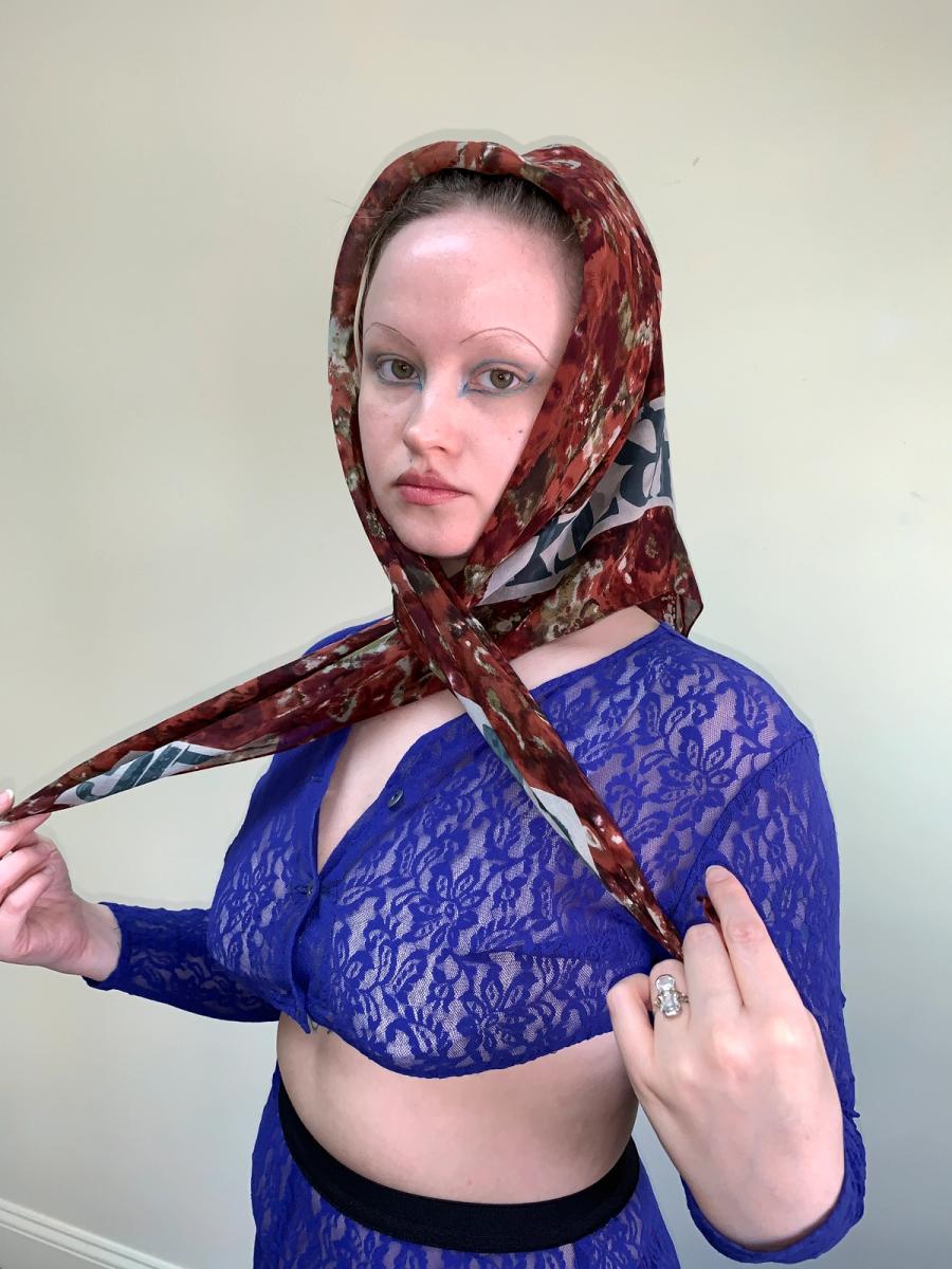 Vintage Junior Gaultier "Dirty" "Schmutzig" "Sale" Headscarf product image