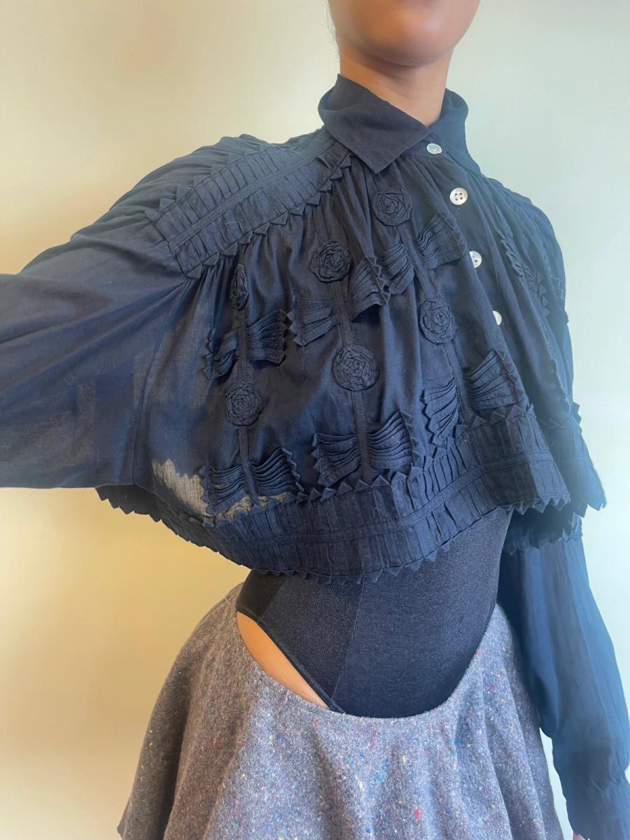 Chantal Thomass Ribbonwork Buttonup With Zigzag Hem   product image