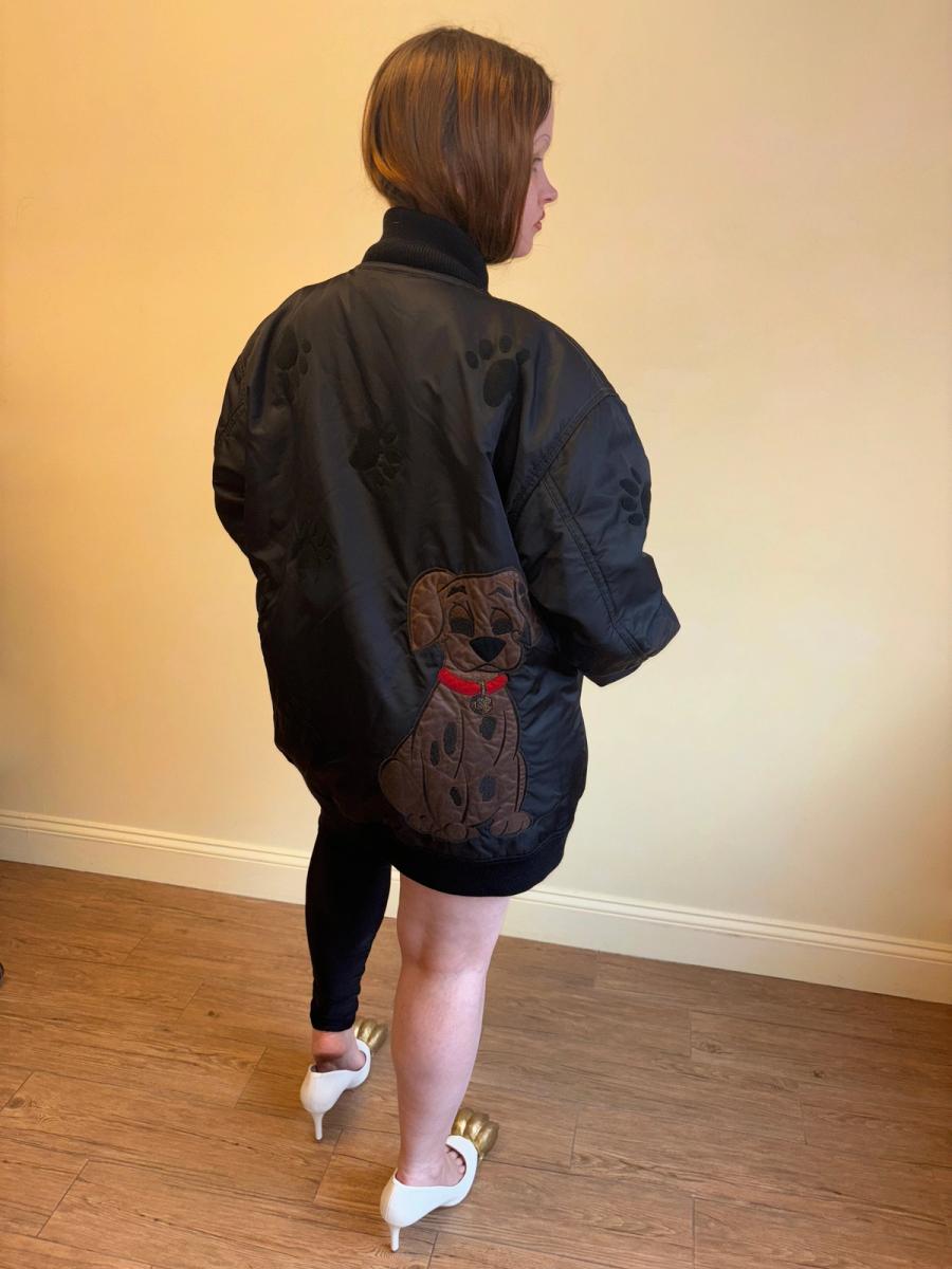 80s Iceberg Dalmatian Paw Print Bomber product image