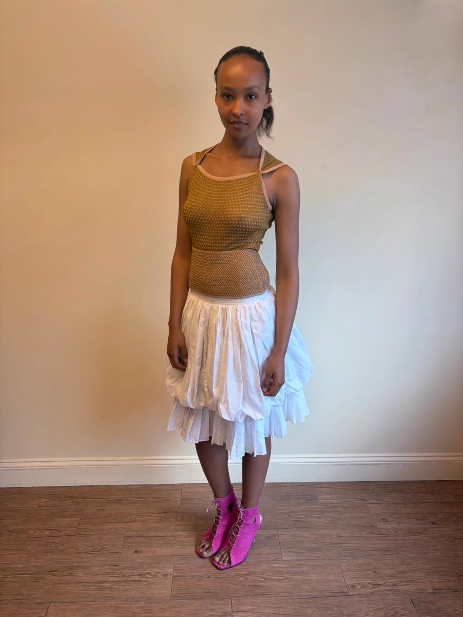 1980s Chantal Thomass Bubble Hobbling Skirt product image