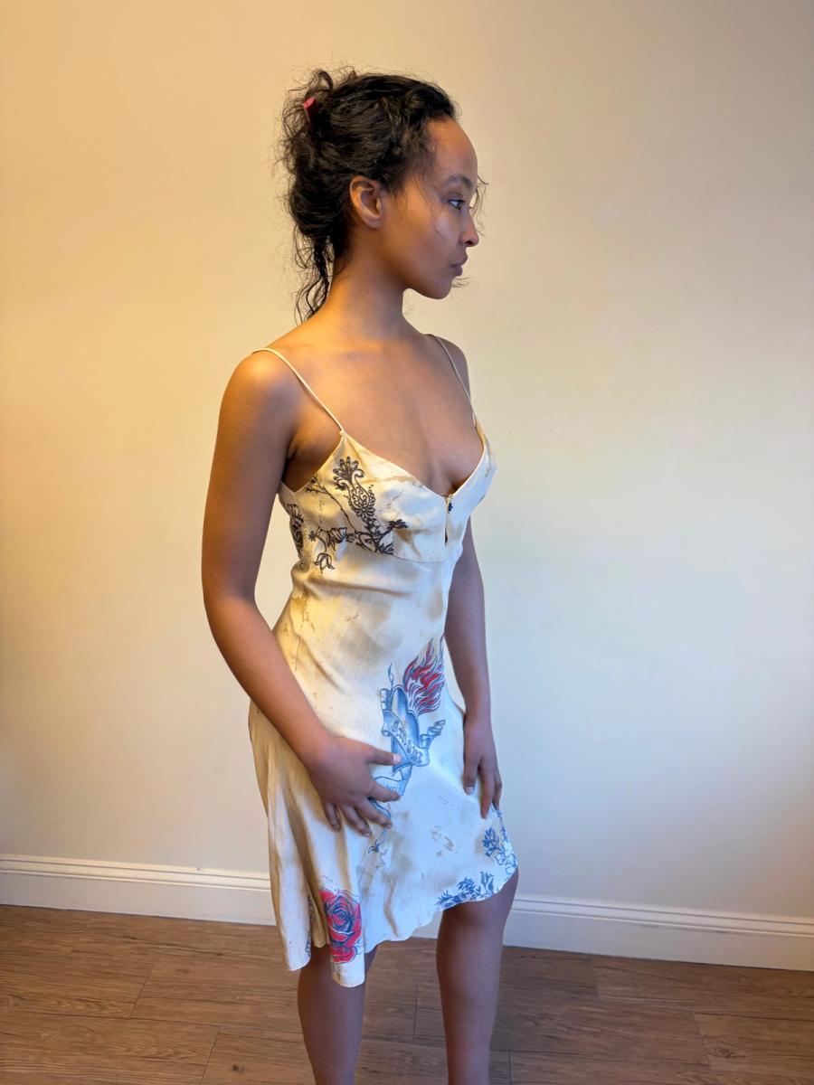 Roberto Cavalli Aged Tattoo Print Slip product image