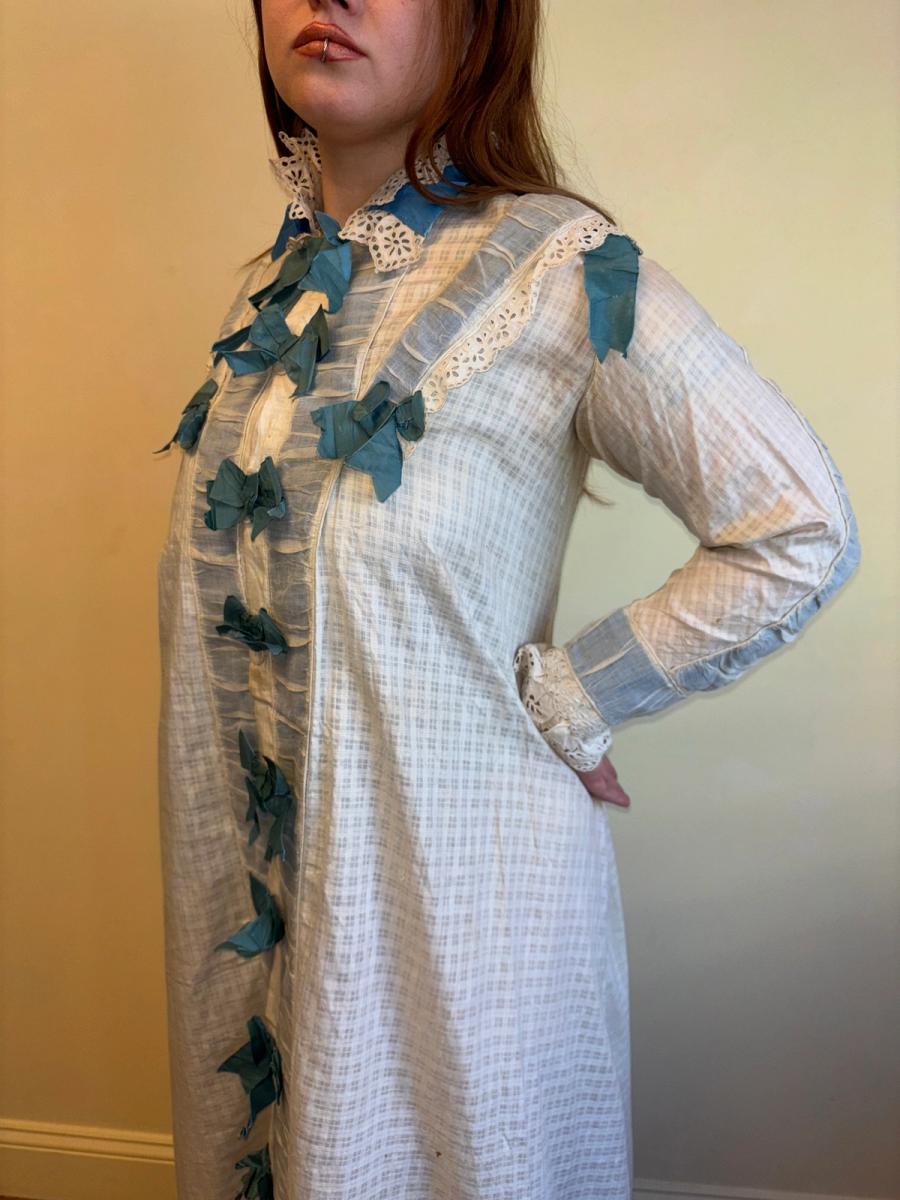 Victorian Dressing Gown with Blue Ribbons product image